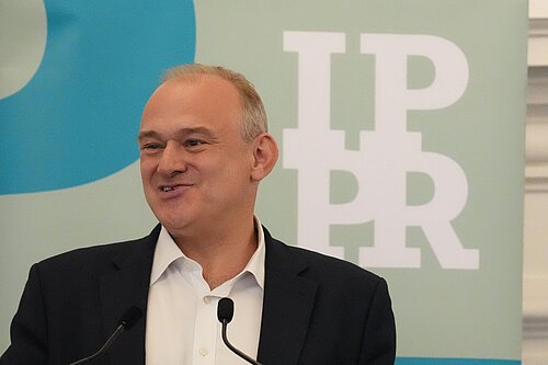 Ed Davey makes a speech at the IPPR think tank